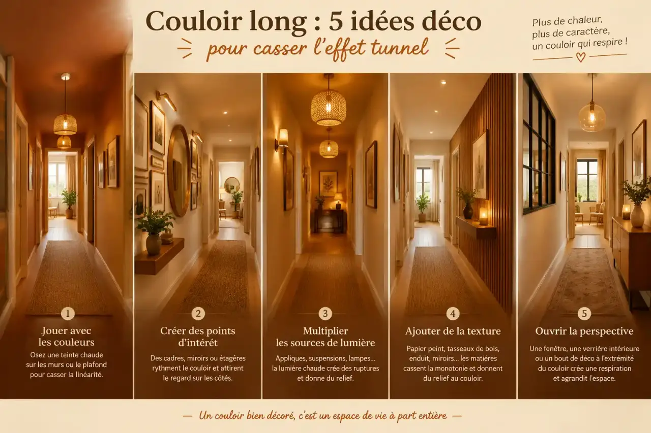 Couloir long : 5 idées déco pour casser l’effet tunnel