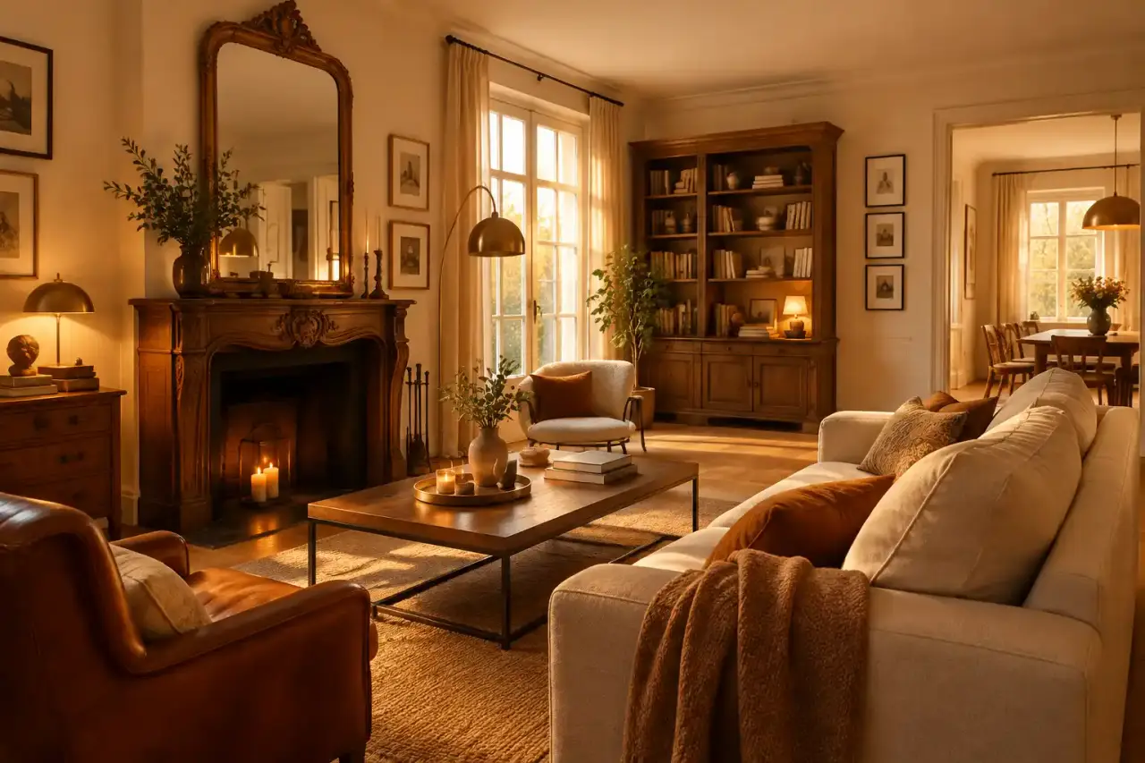 Déco maison de famille : le mélange ancien-moderne qui évite l'effet surchargé