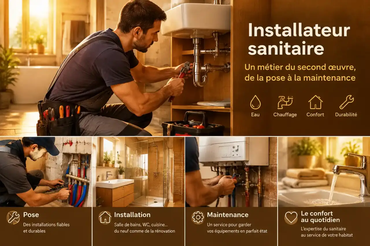 Installateur sanitaire : un métier du second œuvre, de la pose à la maintenance