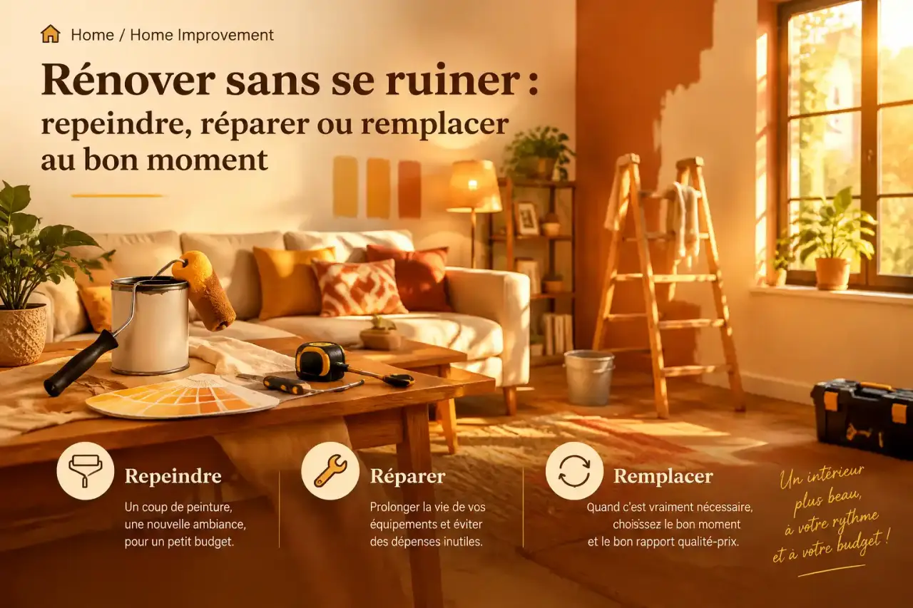Rénover sans se ruiner : repeindre, réparer ou remplacer au bon moment