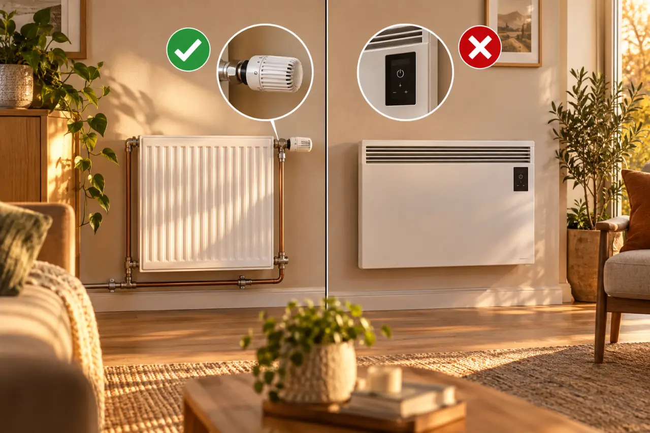 Robinets thermostatiques : oui sur les radiateurs à eau, non sur les électriques