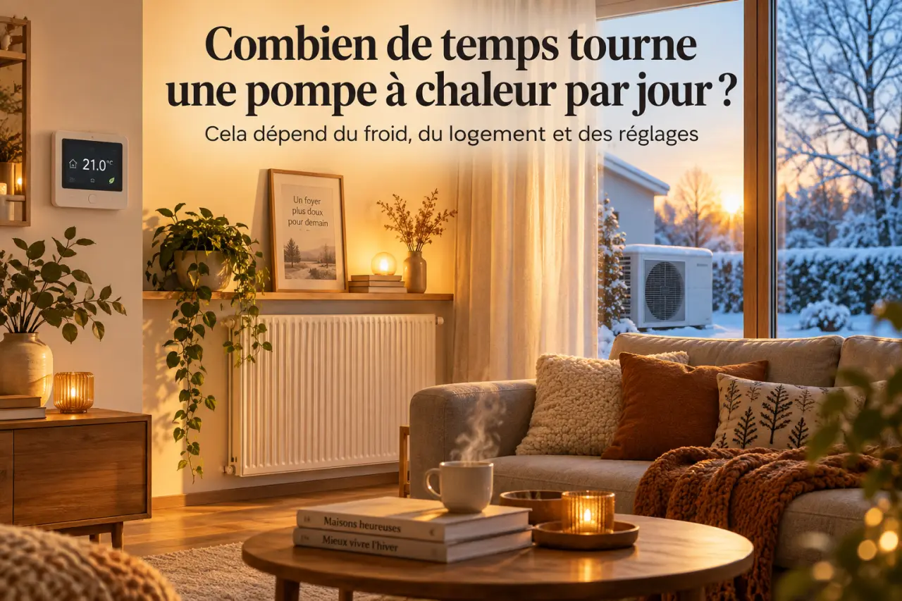 Combien de temps tourne une pompe à chaleur par jour ? Cela dépend du froid, du logement et des réglages