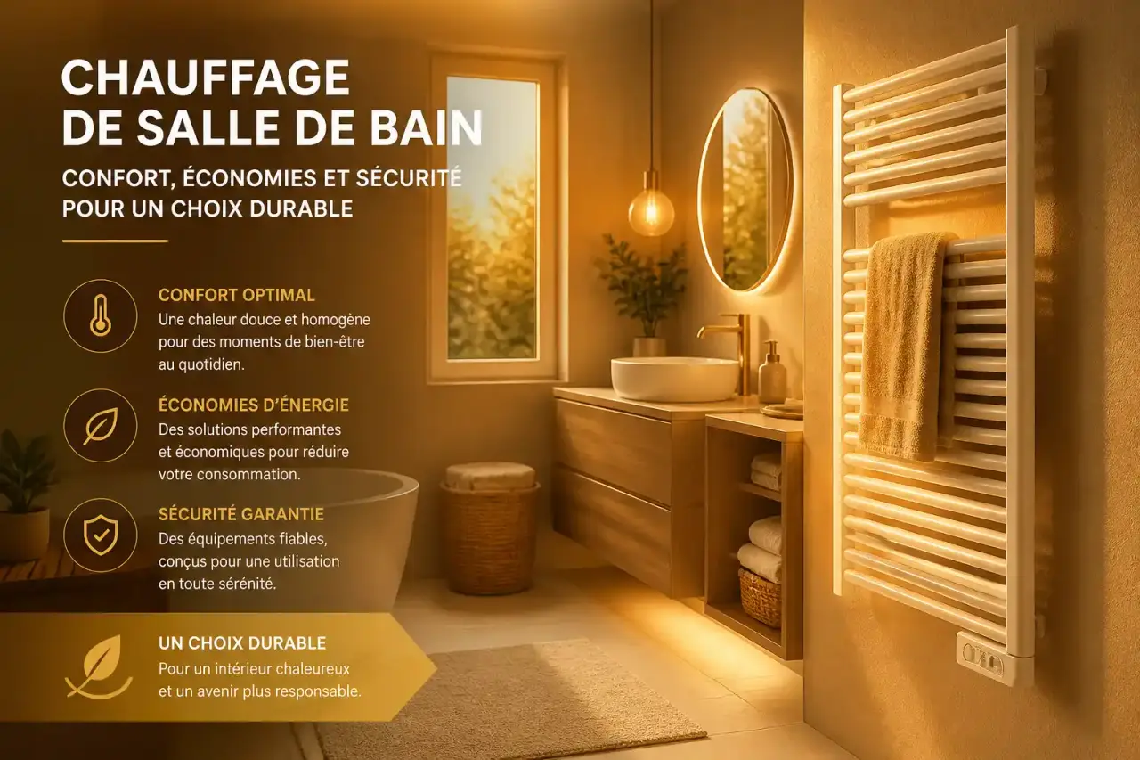 Chauffage de salle de bain : confort, économies et sécurité pour un choix durable