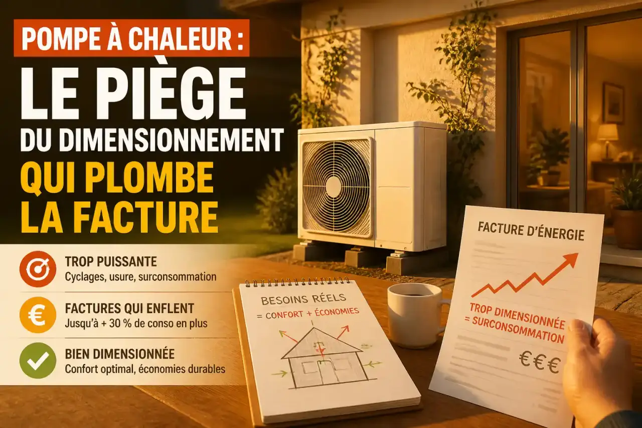 Pompe à chaleur : le piège du dimensionnement qui plombe la facture